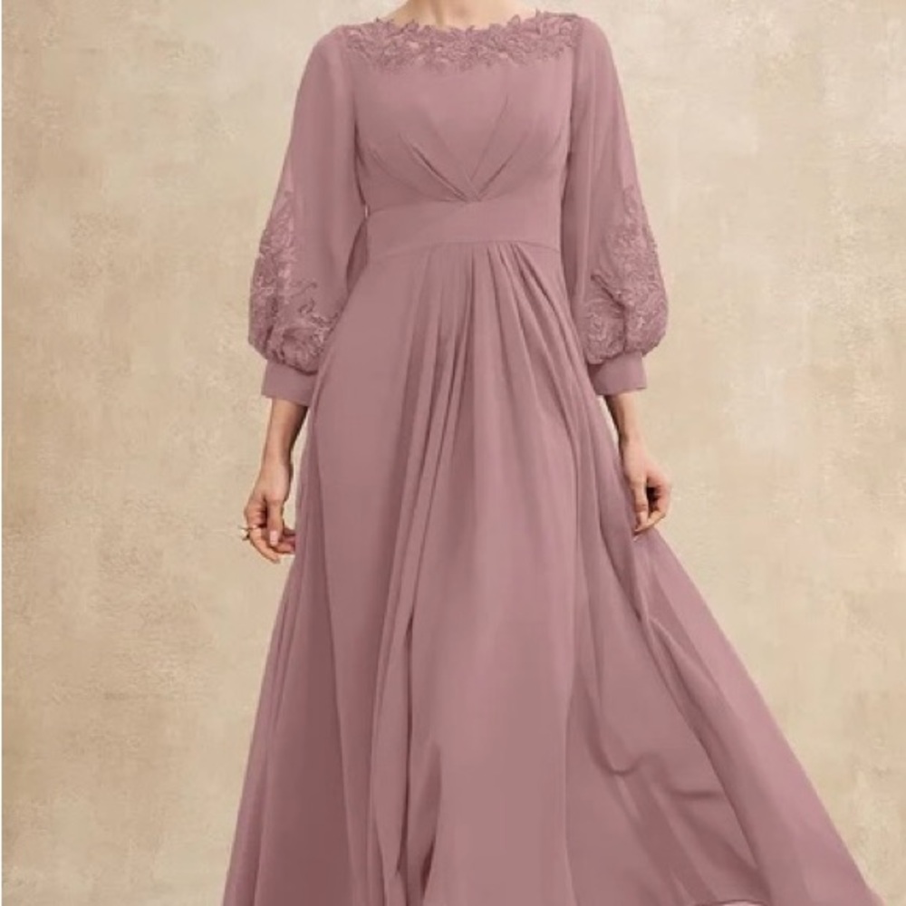 JJ’s HOUSE DRESS A- line Scoop Asymmetrical Chiffon Evening Dress